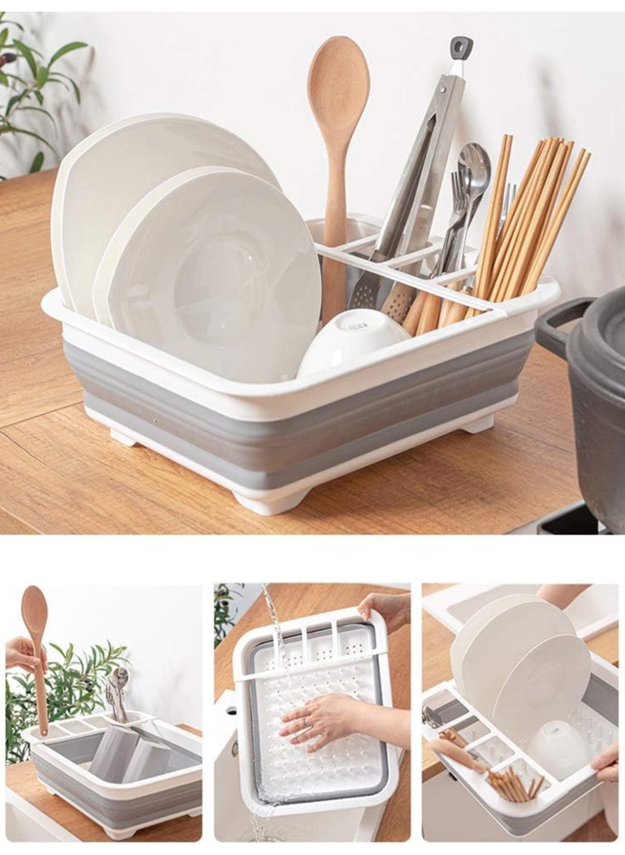 Escurridor Plegable Multifuncional – Organización y Comodidad en tu Cocina 🍽️