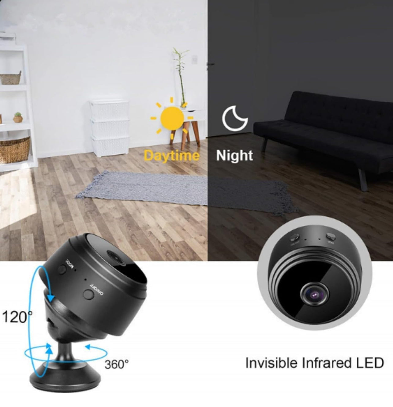 Mini Cámara A9 1080P Inalámbrica WiFi - Smart Home Vigilancia